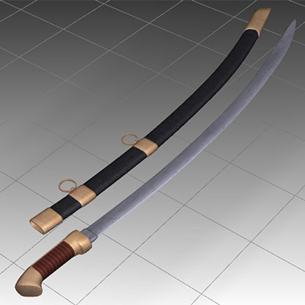 shashka - cossack saber 3d model - Shashka - Cossack Saber by mostlysquare