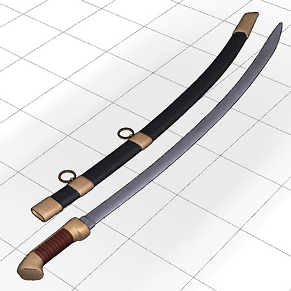 shashka - cossack saber 3d model - Shashka - Cossack Saber by mostlysquare