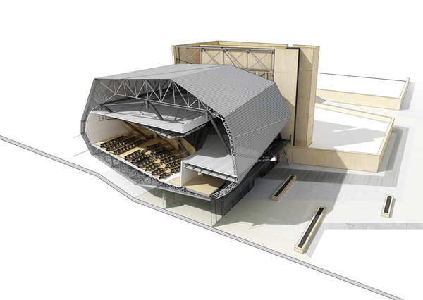 3dsmax interior exterior museum auditory - Museum and Auditory by studiorender