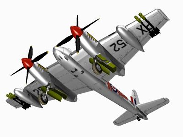 haviland hornet fighters 3d model - De haviland Hornet F1 by pbratt