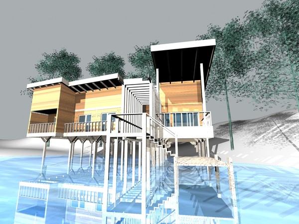 3d house lake - Lake House by studiorender
