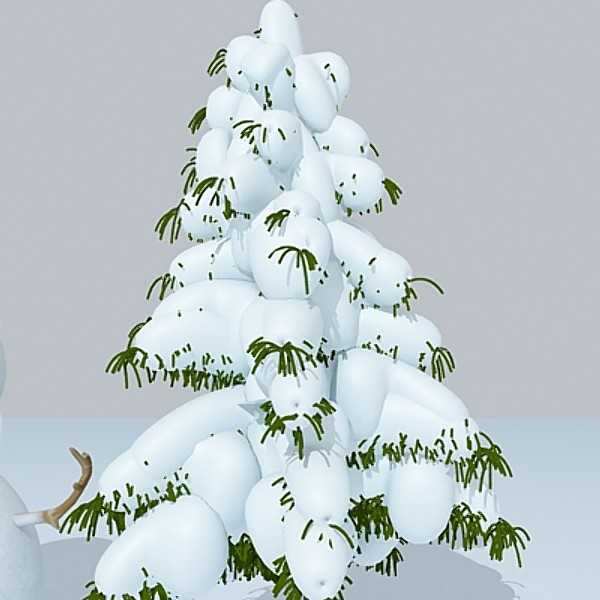 3d snowman christmas tree model - christmas tree + snowman.max by Batkhaan