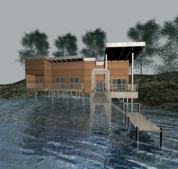 3d house lake - Lake House by studiorender