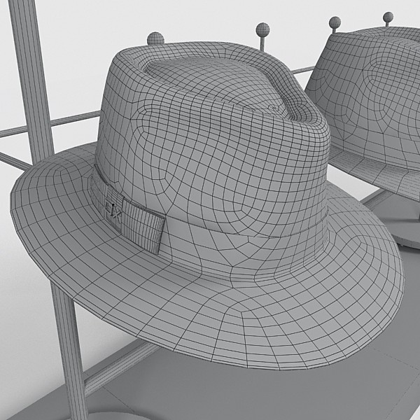 3d model of men s hats - men