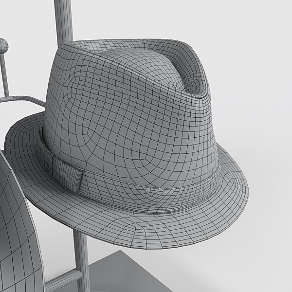 3d model of men s hats - men