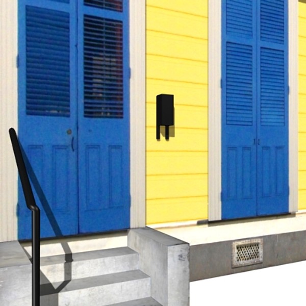 house new orleans 3d model - New Orleans House... by Mickey Models