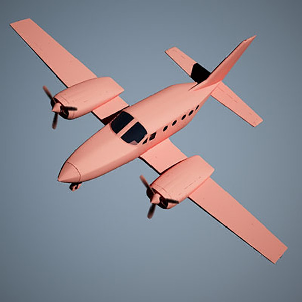 business plane small 3d max - Small Business Airplane by QLEE