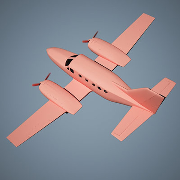 business plane small 3d max - Small Business Airplane by QLEE