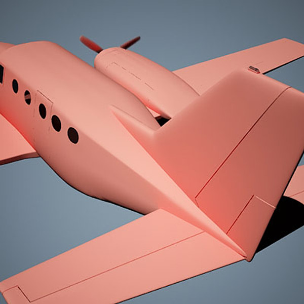 business plane small 3d max - Small Business Airplane by QLEE