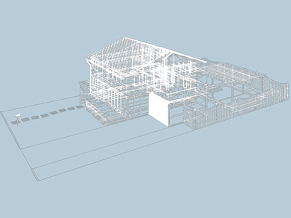 house modeled 3d max - Suburban House (*.3ds, *max) by entech