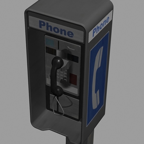 3d model pay phone - Pay Phone by dastolidigital