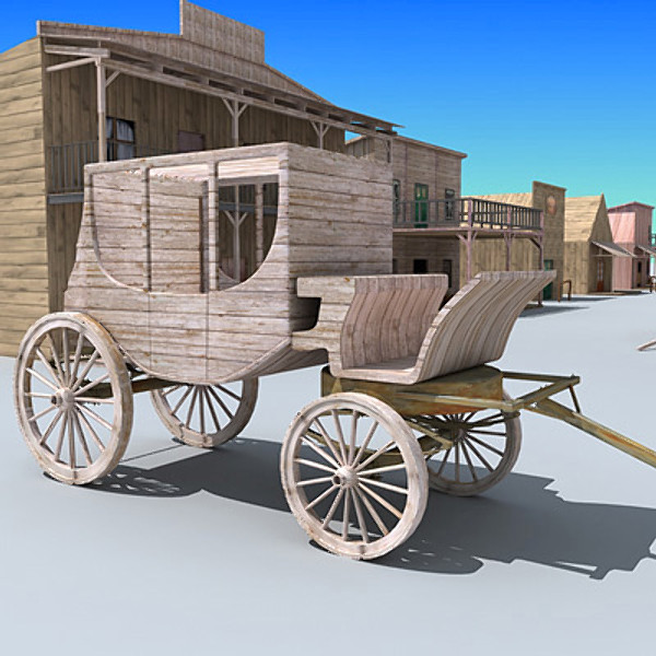 western town 3d model - Western Town by Gandoza