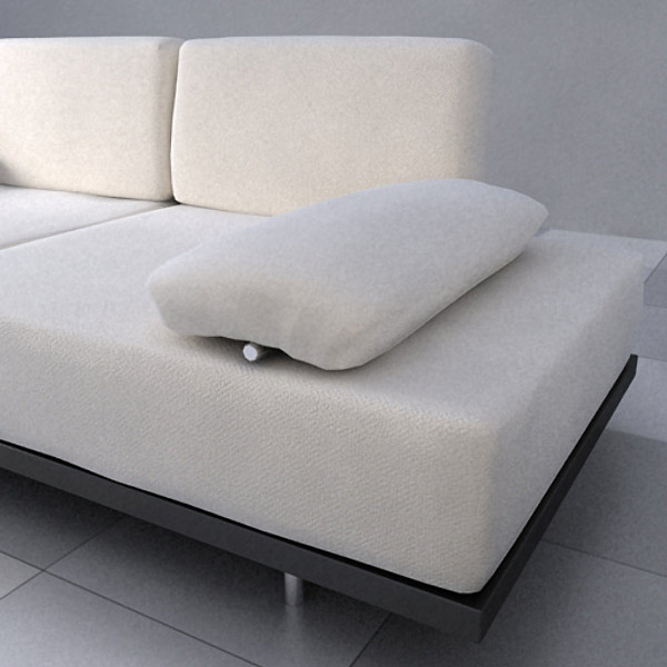 couch soft 3d model - sofa Sleek by divarch