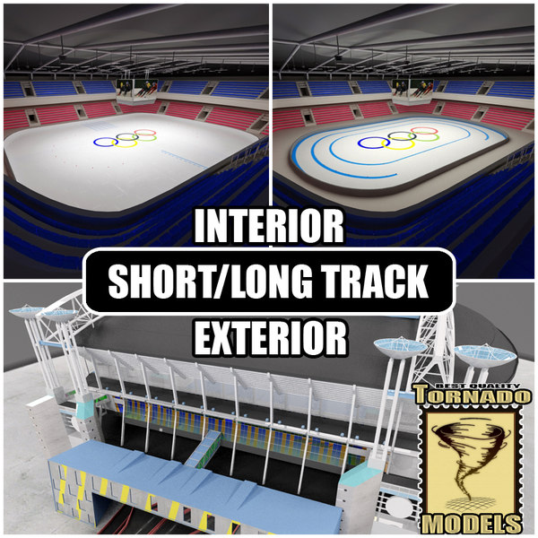 short long track arenas 3ds - Short/Long Track Arenas - Interior and Exterior... by Tornado Studio