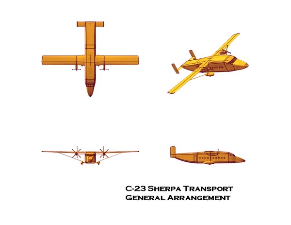 3ds max c-23 sherpa sat - C-23 Sherpa.sat or .dwg by RodgerSaintJohn