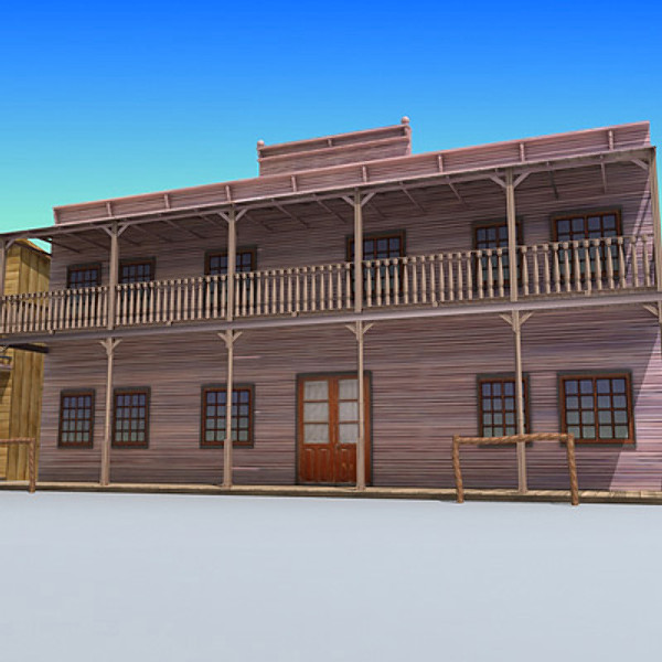 western town 3d model - Western Town by Gandoza