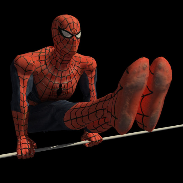 spiderman rigged biped max - Spiderman RIGGED by fabelar