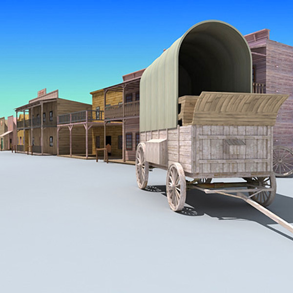 western town 3d model - Western Town by Gandoza