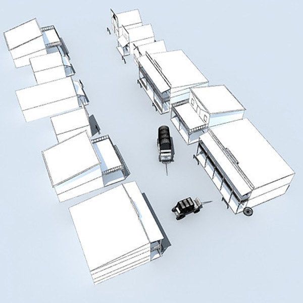 western town 3d model - Western Town by Gandoza