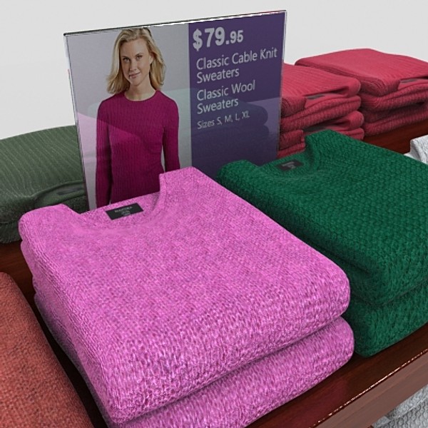 women sweater table 3d model - sweater table 2 by monkeyodoom