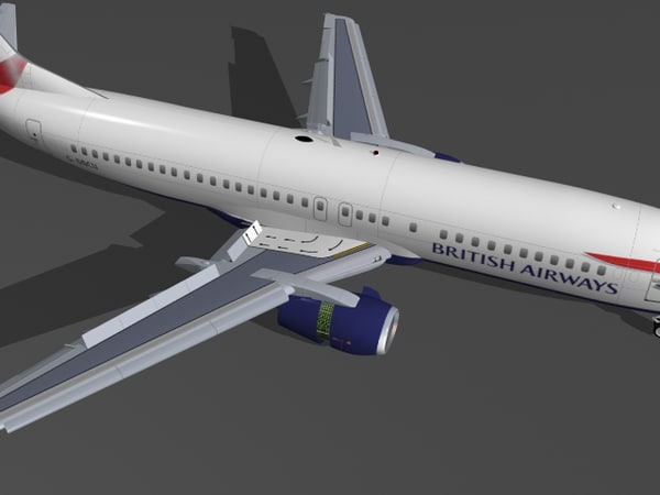 3d b 737-400 british airways model - B 737-400 British Airways by PedroFaut