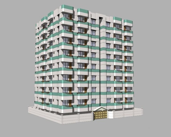 4 apartment buildings housing 3d max - 4 Buildings Bundle by sabah_au