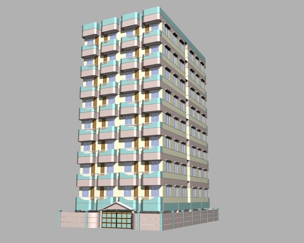 4 apartment buildings housing 3d max - 4 Buildings Bundle by sabah_au