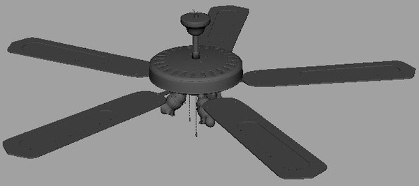 decorative fan 3d obj - Ceiling Fan by Laurisl