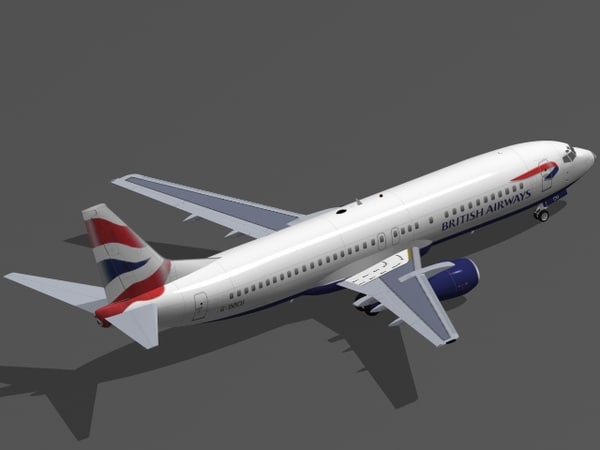 3d b 737-400 british airways model - B 737-400 British Airways by PedroFaut
