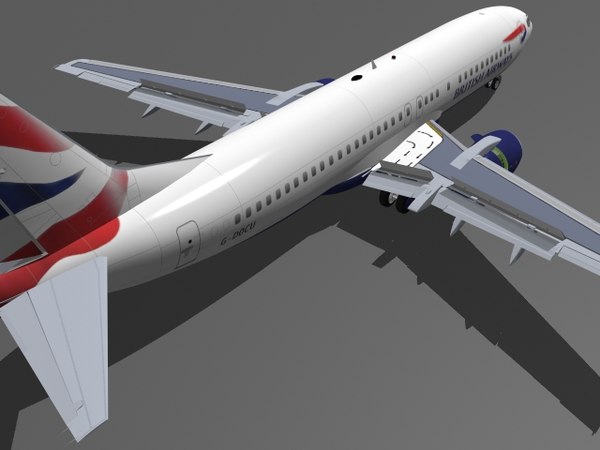 3d b 737-400 british airways model - B 737-400 British Airways by PedroFaut