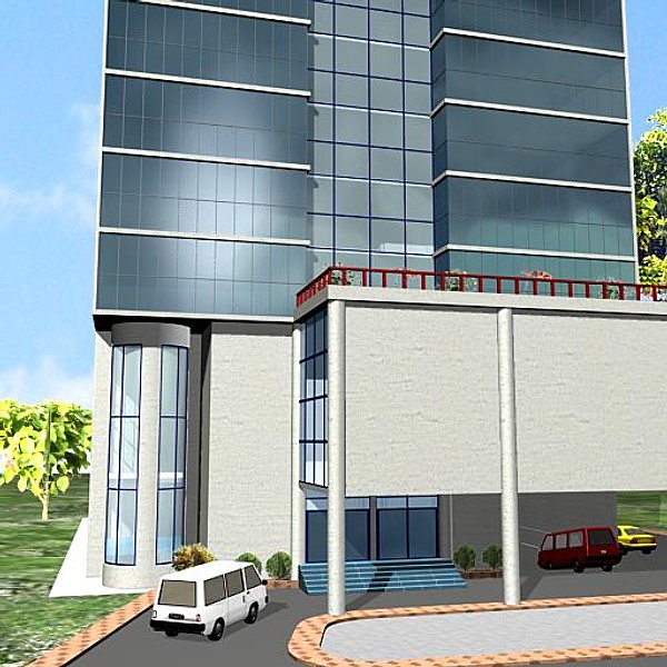 commercial building 3d model - Commercial Building 03 by sabah_au
