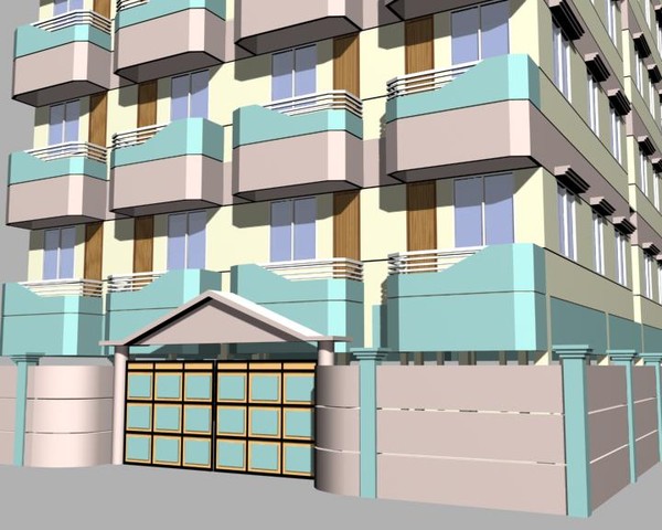 4 apartment buildings housing 3d max - 4 Buildings Bundle by sabah_au