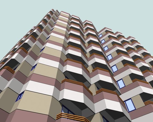 4 apartment buildings housing 3d max - 4 Buildings Bundle by sabah_au