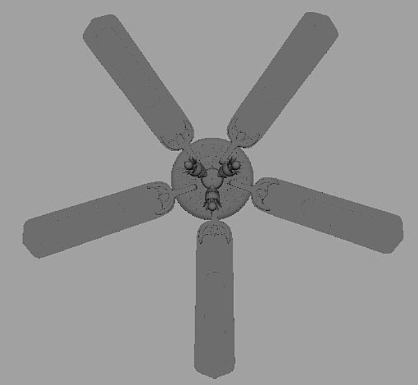 decorative fan 3d obj - Ceiling Fan by Laurisl