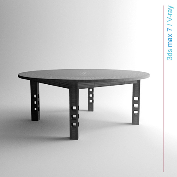 charles rennie table 3d model - GSA Table by lajhar