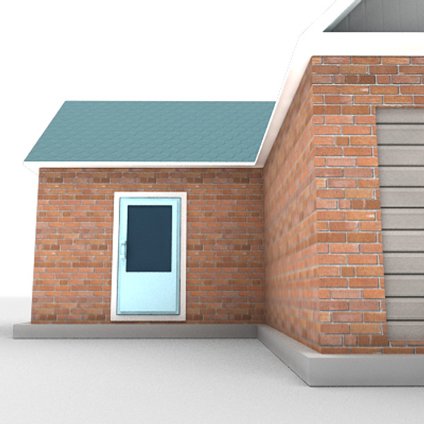 3ds max storey separate house garage - One storey separate house with garage by 3D Graphics