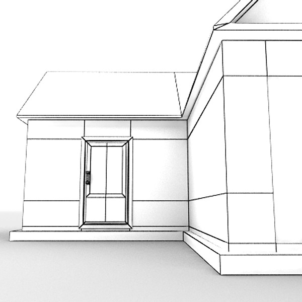3ds max storey separate house garage - One storey separate house with garage by 3D Graphics