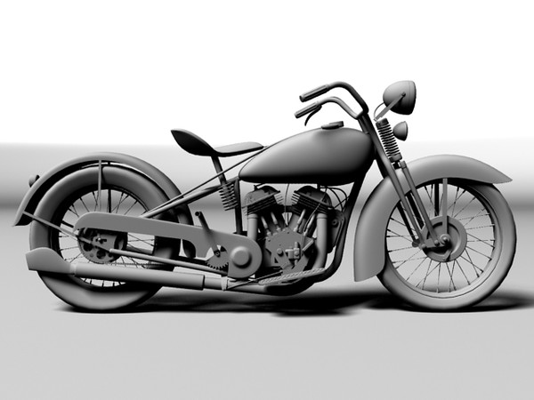 3ds max harley davidson vl - Harley-Davidson VL 1934 by Gonzo_3d