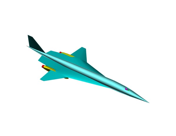 3ds tupolev tu-444 supersonic business jet - Tupolev Tu-444 Supersonic Business Jet Assembly Model by RodgerSaintJohn
