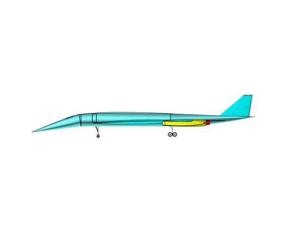 3ds tupolev tu-444 supersonic business jet - Tupolev Tu-444 Supersonic Business Jet Assembly Model by RodgerSaintJohn