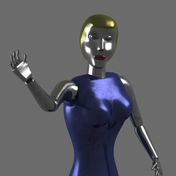 sexy female robot 3d max - Female Robot by dastolidigital