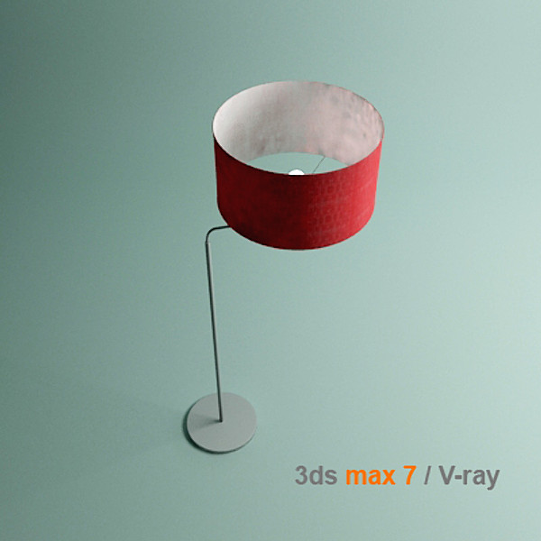 modern standing lamp 3d 3ds - massive standing lamp by lajhar