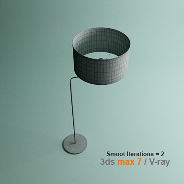 modern standing lamp 3d 3ds - massive standing lamp by lajhar