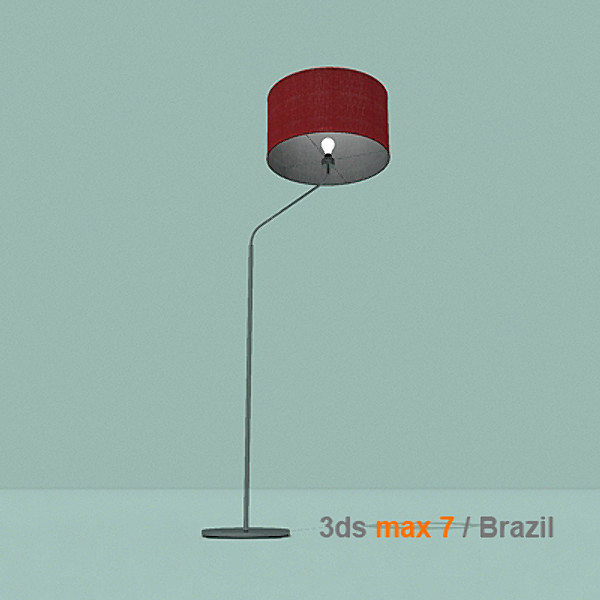 modern standing lamp 3d 3ds - massive standing lamp by lajhar