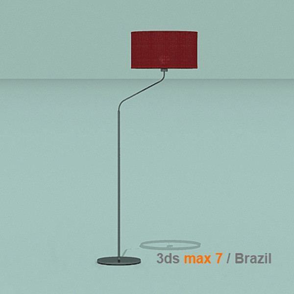 modern standing lamp 3d 3ds - massive standing lamp by lajhar