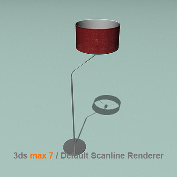 modern standing lamp 3d 3ds - massive standing lamp by lajhar