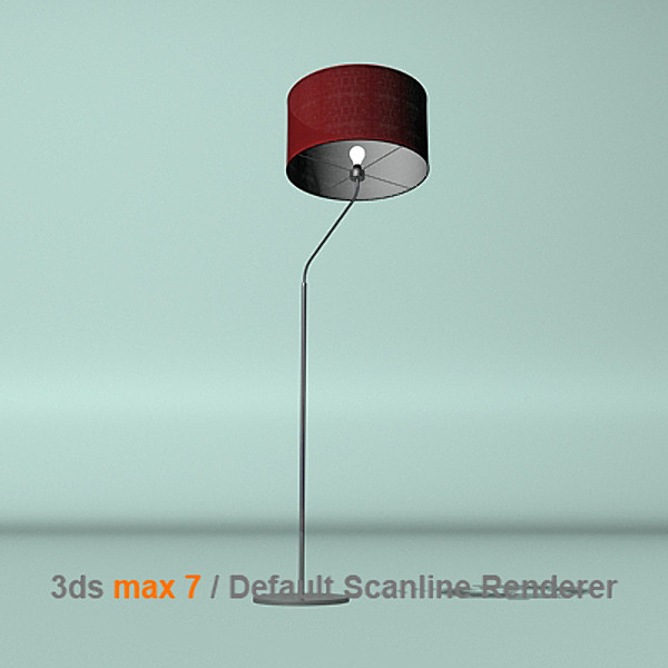 modern standing lamp 3d 3ds - massive standing lamp by lajhar
