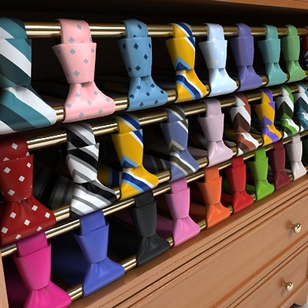 tie display rack 3d 3ds - tie display rack by monkeyodoom