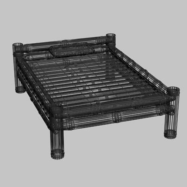 bamboo cot lwo - Bamboo Cot_01 by sabah_au