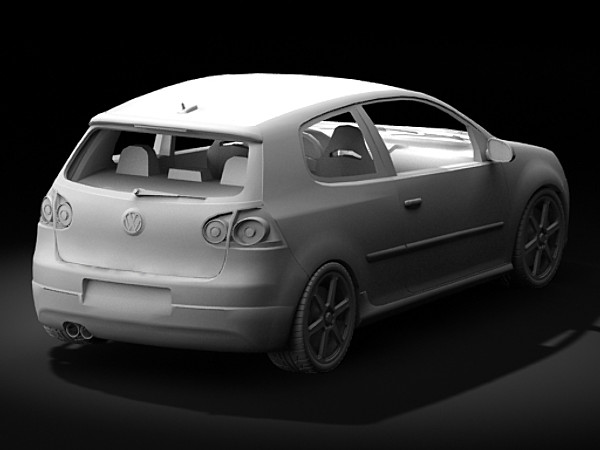 golf v gti materials 3d 3ds - Volkswgen Golf V GTI STD materials by fabelar